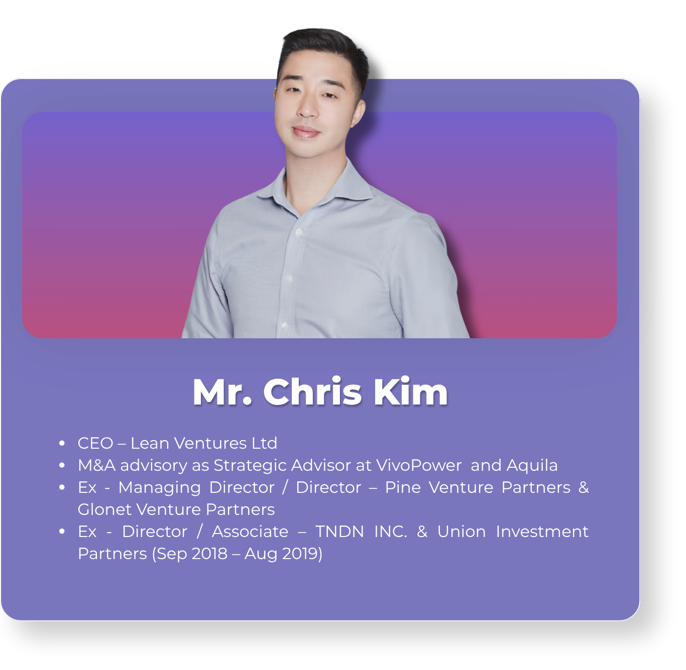 Mr. Chris Kim - Board of Mentors